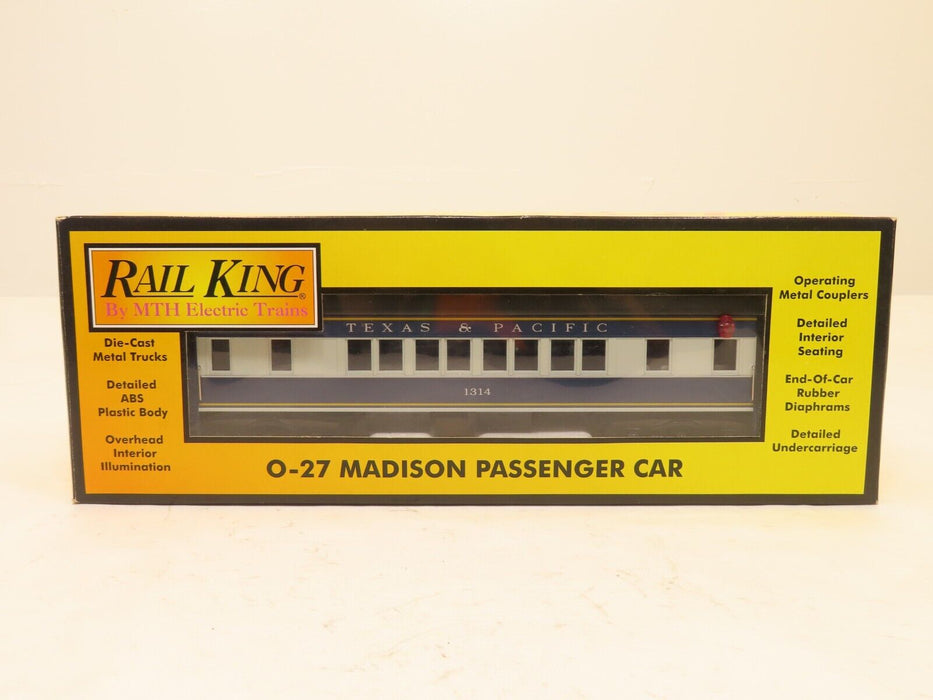 MTH 30-6223 Texas & Pacific Madison Observation Car LN