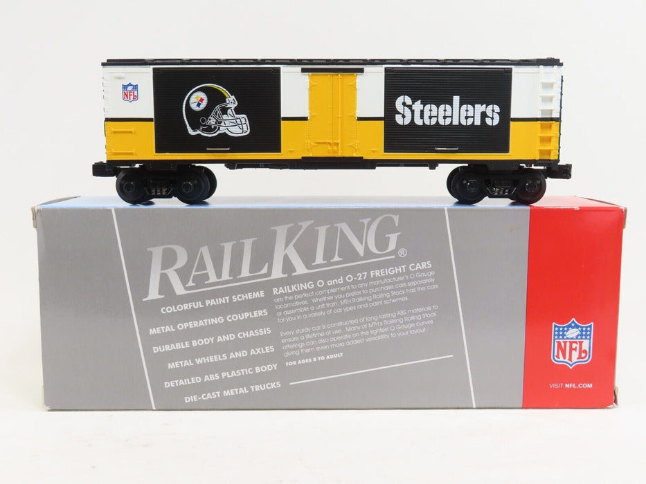 MTH 30-74286 MFL Pittsburgh Steelers 40' Window Box Car LN