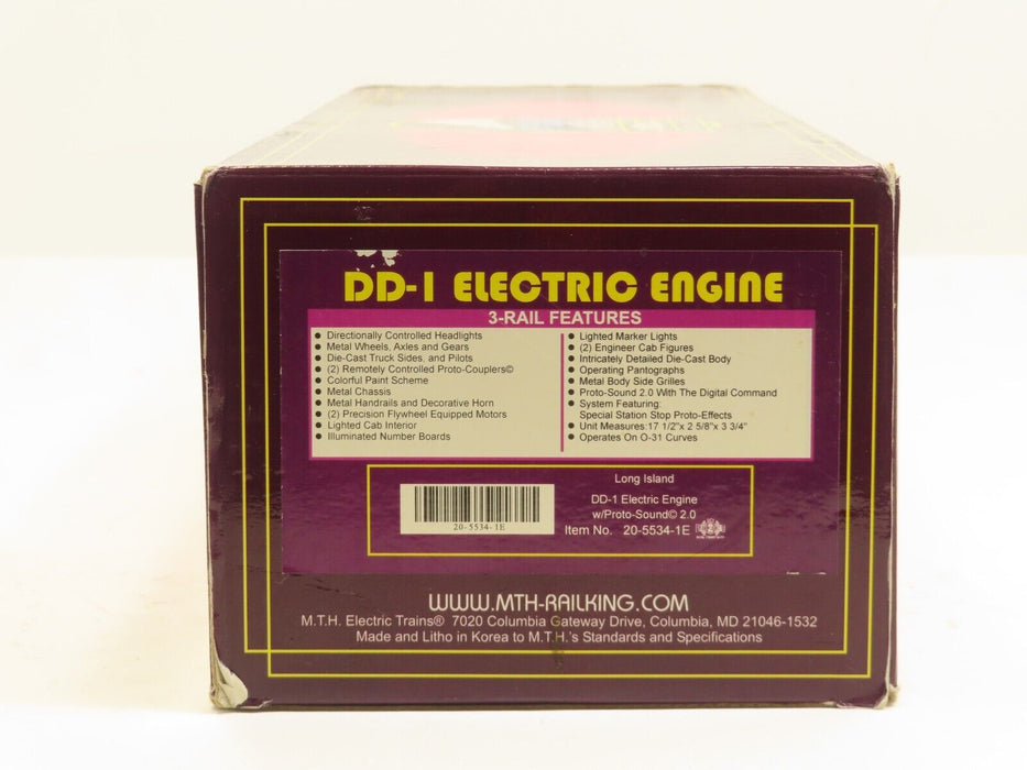 MTH 20-5534-1E Long Island DD-1 Electric Engine  w/Protosound 2 LN