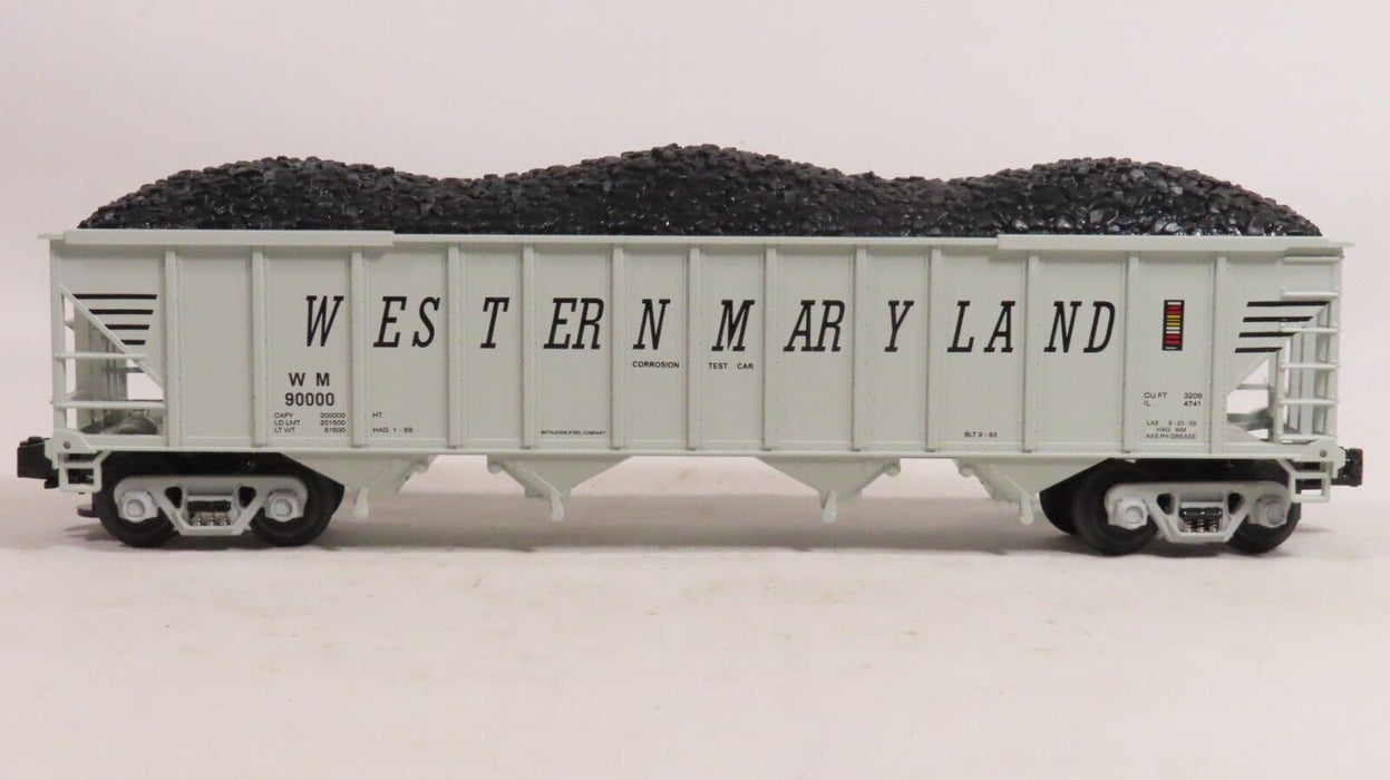 MTH 20-97402 Western Maryland 4-Bay Hopper w/ Coal Load LN