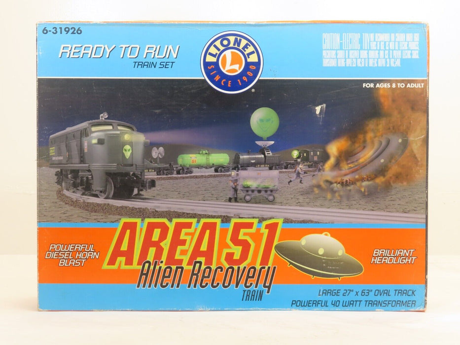 Lionel 6-31926 Area 51 Alien Recovery Train Set No Track LN