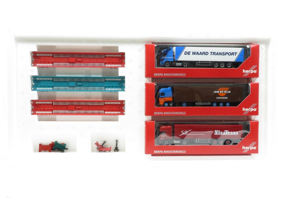 Marklin 151108 HO Herpa Rollende Landstrabe BENELUX Freight Car Set NIB