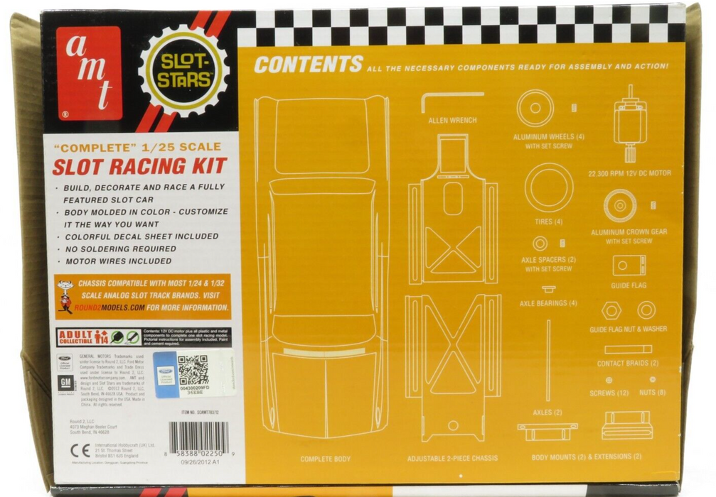 AMT 783 Slot Car Racing Kit Galaxie w/12VDC Motor LN