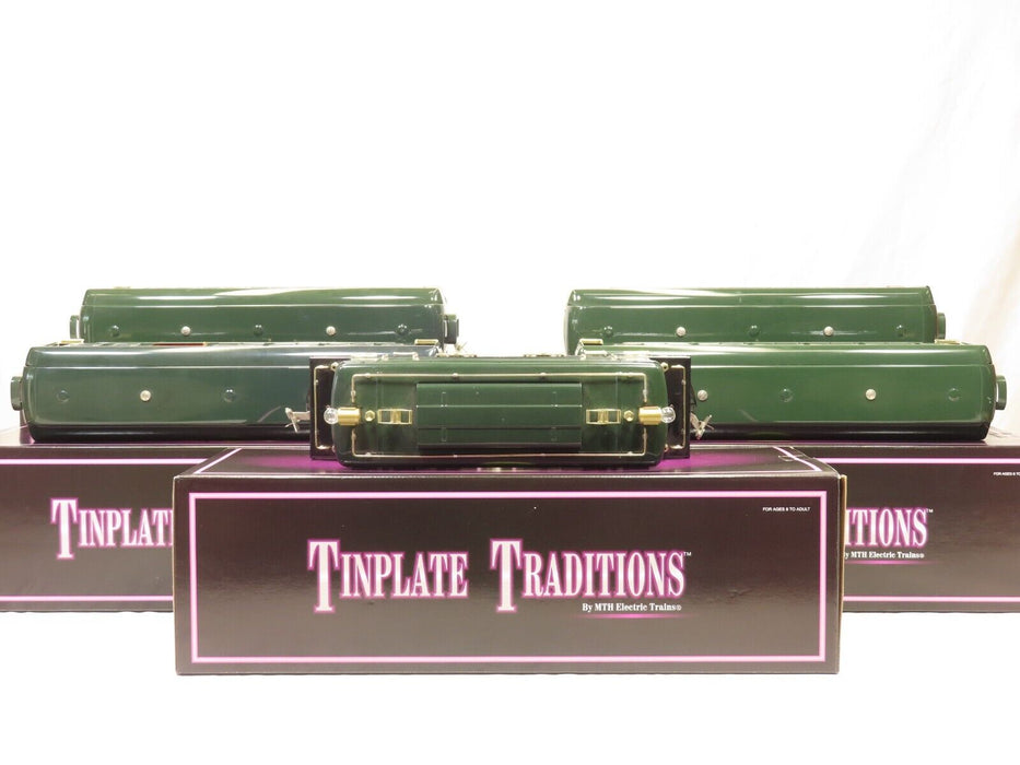 MTH 10-1105-1 Tinplate Traditions Lionel #9E Dark Green Passenger Set LN