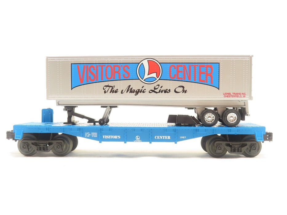 Lionel 6-19948 Visitor Center Flatcar w/Trailer LN