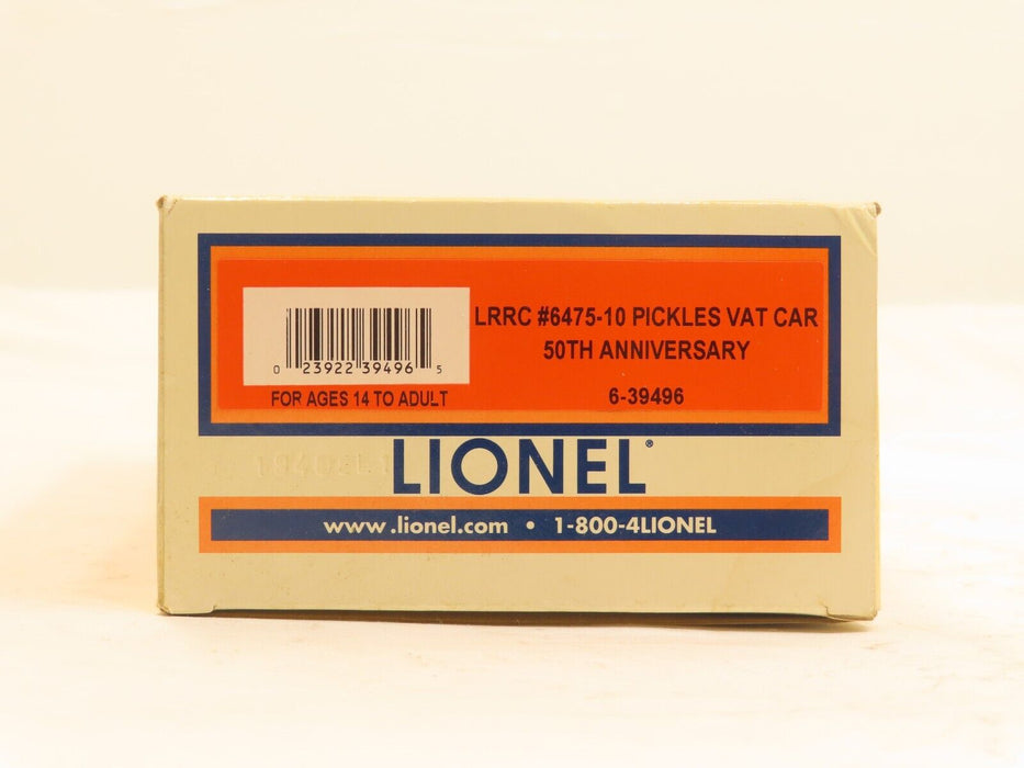 Lionel 6-39496 LRRC #6475-10 Pickles Vat Car 50th Anniversary LN