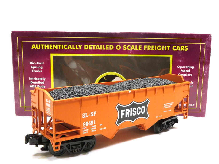 MTH 20-97415 Frisco 2-Bay Offset Hopper w/Coal Load LN