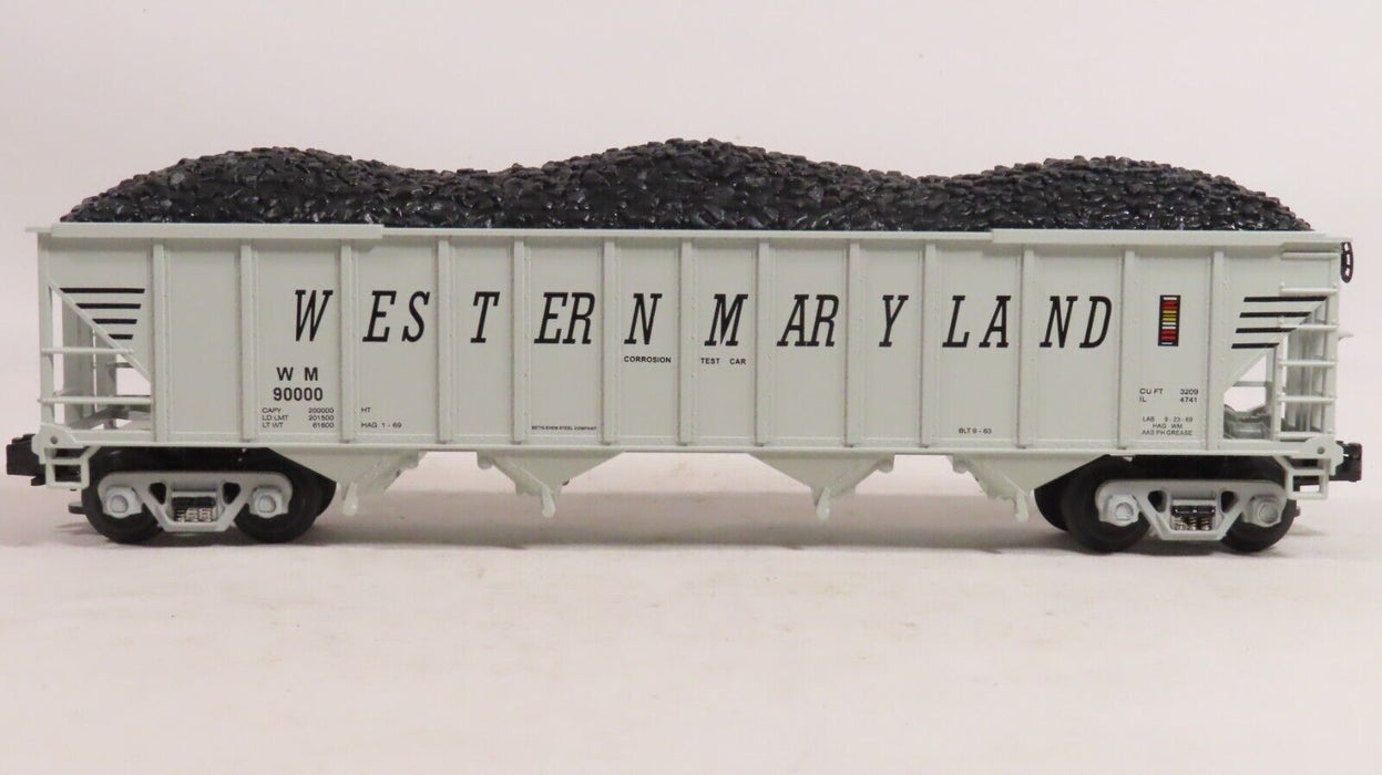 MTH 20-97402 Western Maryland 4-Bay Hopper w/ Coal Load LN