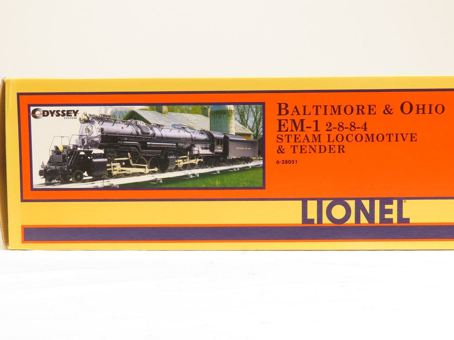 Lionel 6-28051 Baltimore & Ohio EM-1 2-8-8-4 w/TMCC Railsounds LN