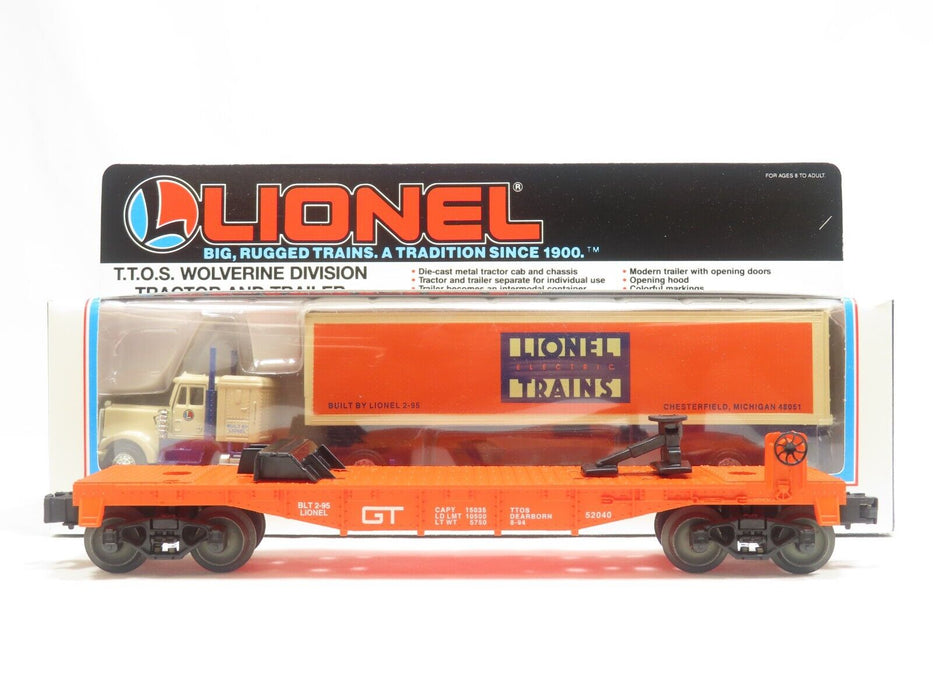 Lionel T.T.O.S. Wolverine  Flatcar, Tractor & Trailer Lot of 2 LN 6667