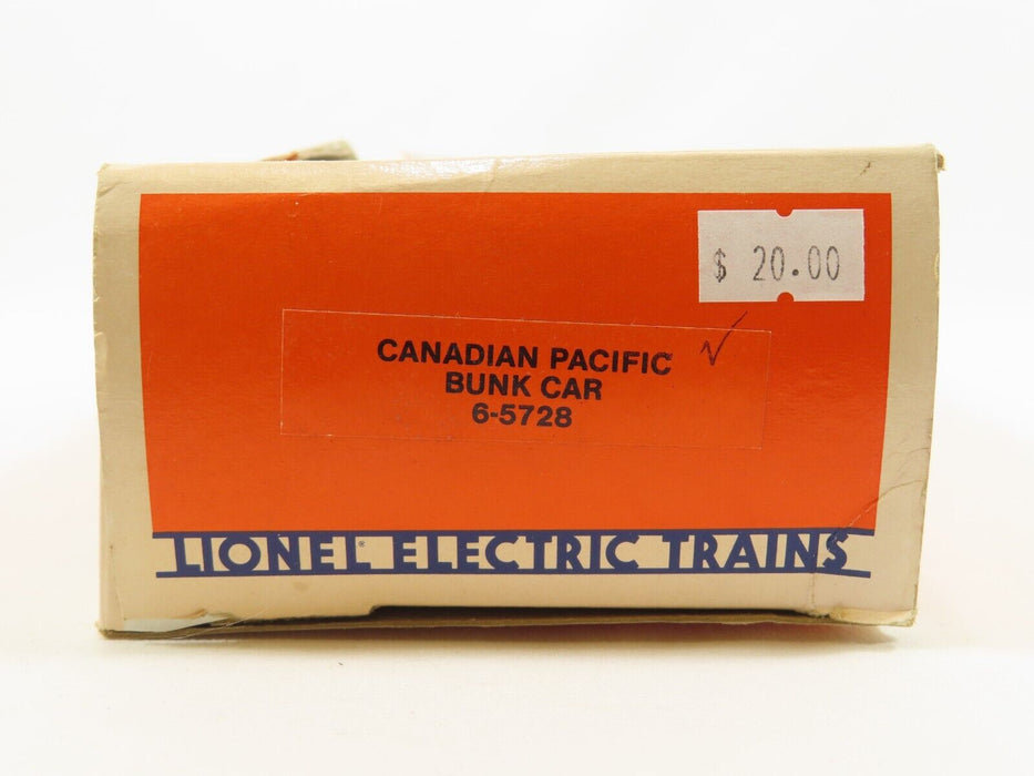 Lionel 6-5728 Canadian Pacific Bunk Car LN