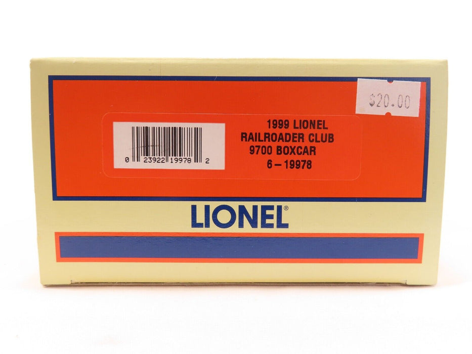 Lionel 6-19978 1999 Lionel Railroader Club 9700 Boxcar LN