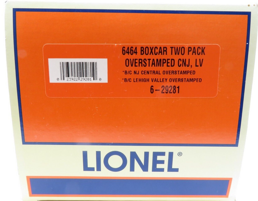 Lionel 6-29281 6464 Boxcar Two Pack CNJ & LV NIB