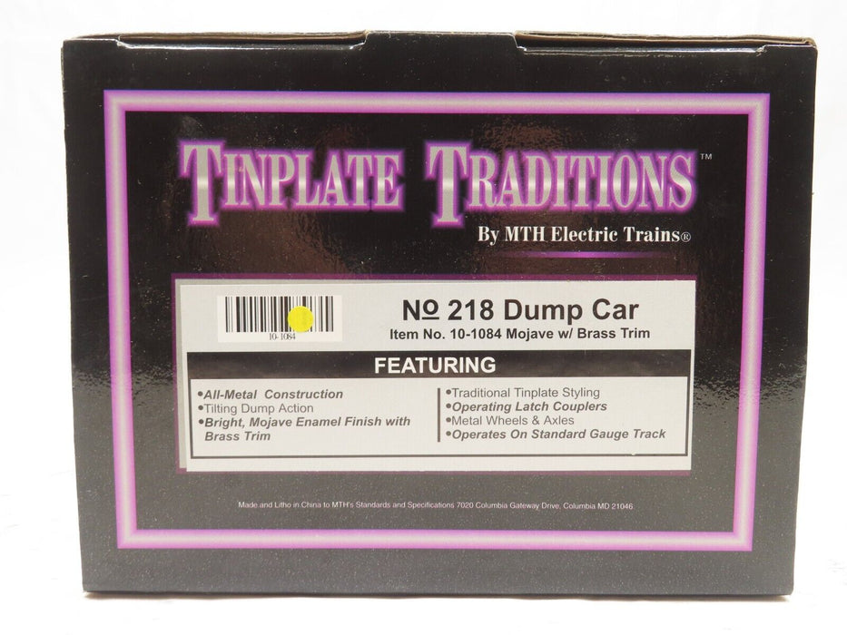 MTH 10-1084 Tinplate Traditions Lionel #218 Dump Car LN