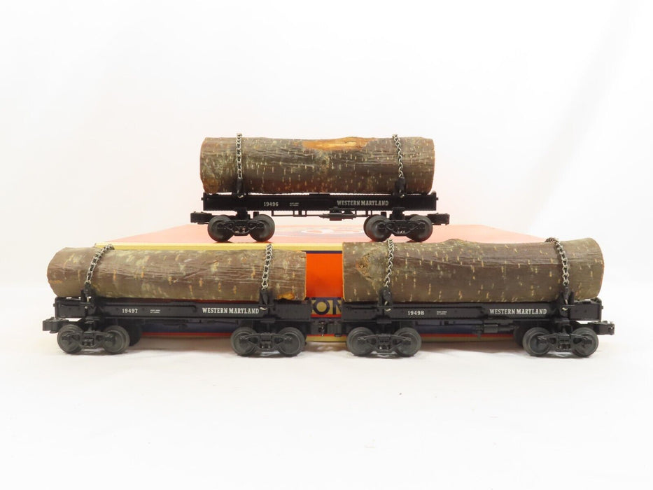 Lionel 6-29415 Western Maryland Log Car 3 Pack LN