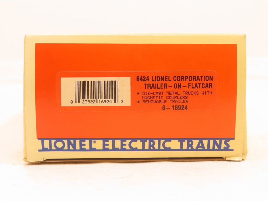 Lionel 6-16924 6424 Lionel Corporation Trailer on Flatcar LN