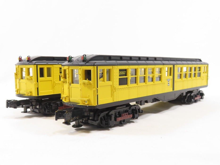 MTH 30-2758-3 Metropolitan Work Train 2-Car LO-V Subway Add-On Non Powered Set L