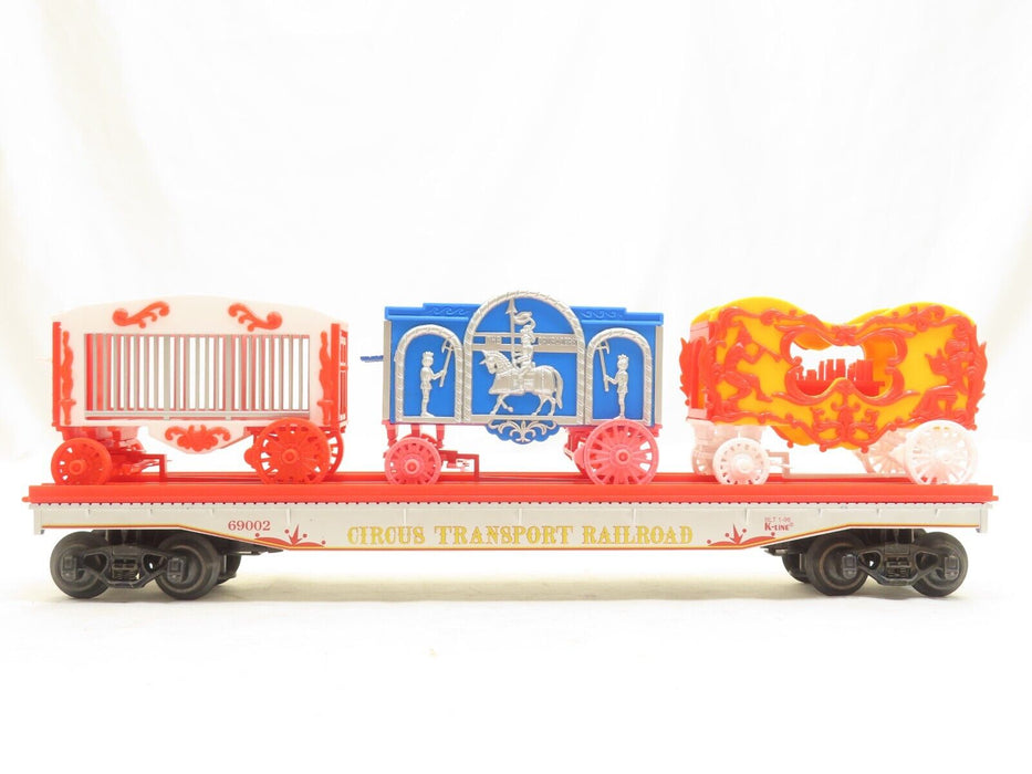 K-Line K-69002 Circus Transport Railway Classic Flat Car w/wagons LN