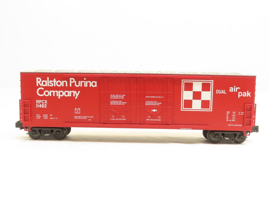 MTH 20-93025 Ralston Purina 50' Double Plug Door Boxcar LN