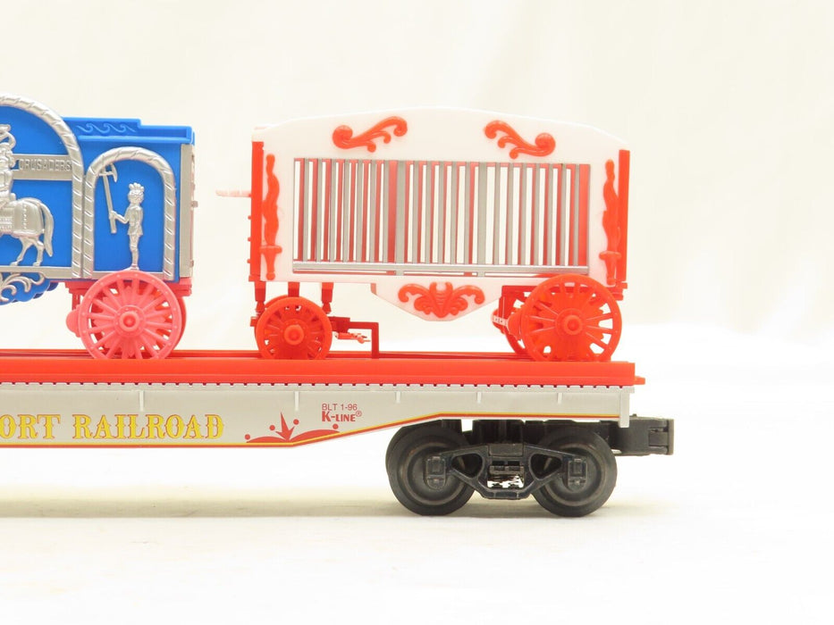 K-Line K-69002 Circus Transport Railway Classic Flat Car w/wagons LN