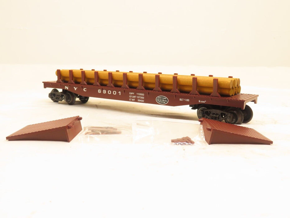 K-Line K-69001 NYC Classic Flatcar w/stakes LN