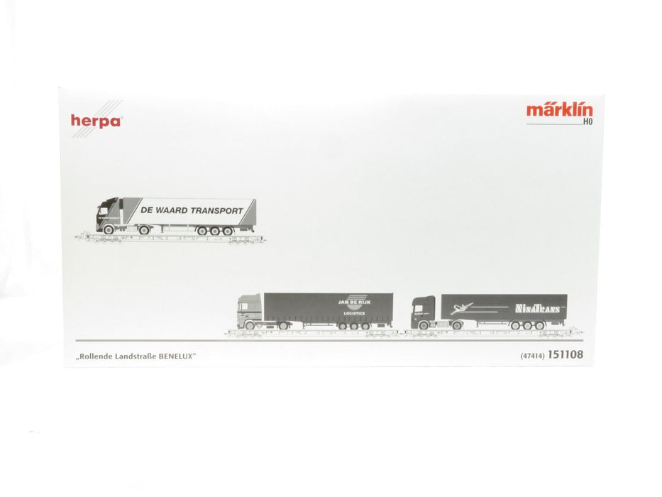 Marklin 151108 HO Herpa Rollende Landstrabe BENELUX Freight Car Set NIB