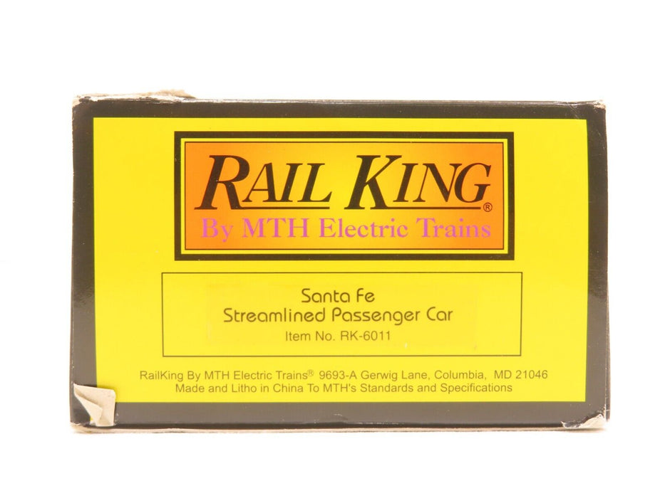 MTH RK-6011 Santa Fe Streamlined Passenger Car LN