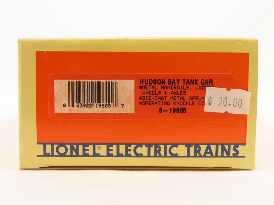 Lionel 6-19605 Hudson Bay Tank Car LN