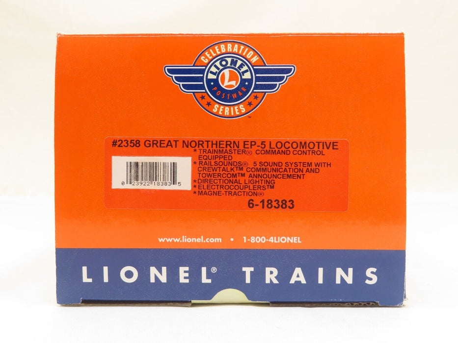 LIONEL 6-18383 Postwar Celebration Great Northern EP-5 TMCC Railsounds LN