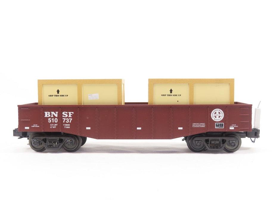 MTH 30-4220A BNSF Gondola Car w/2 Crates LN