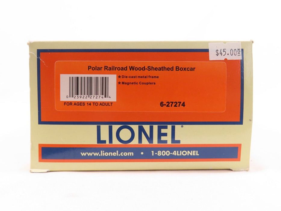 Lionel 6-27274 Polar Railroad Wood-Sheathed Boxcar LN