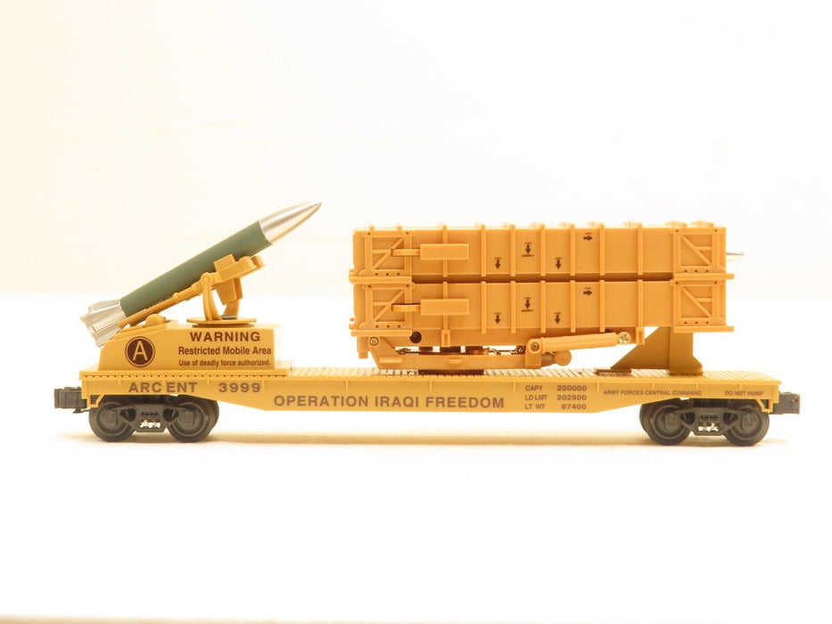 K-Line K691-8029 Operation Iraqi Freedom Flatcar w/Patriot Missile Battery LN