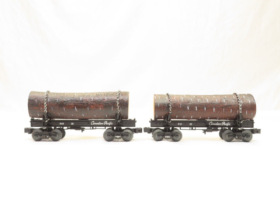 Lionel 6-27826 Canadian Pacific Skeleton Log Car 2-Pack LN