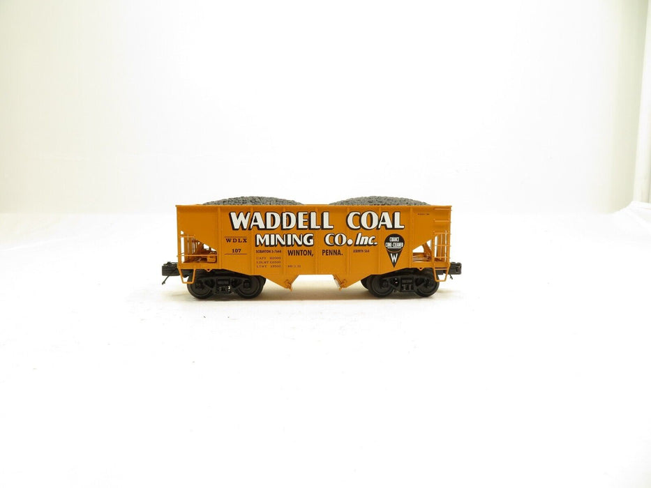 MTH 20-97200 Waddell Coal MTHRRC 2007 2-Bay Fish Belly Hopper Car w/Coal LN