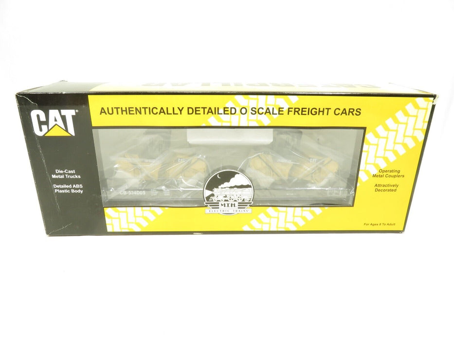 MTH 20-98496 Caterpillar Flat Car With XW Vibratory Asphalt Compactor NIB