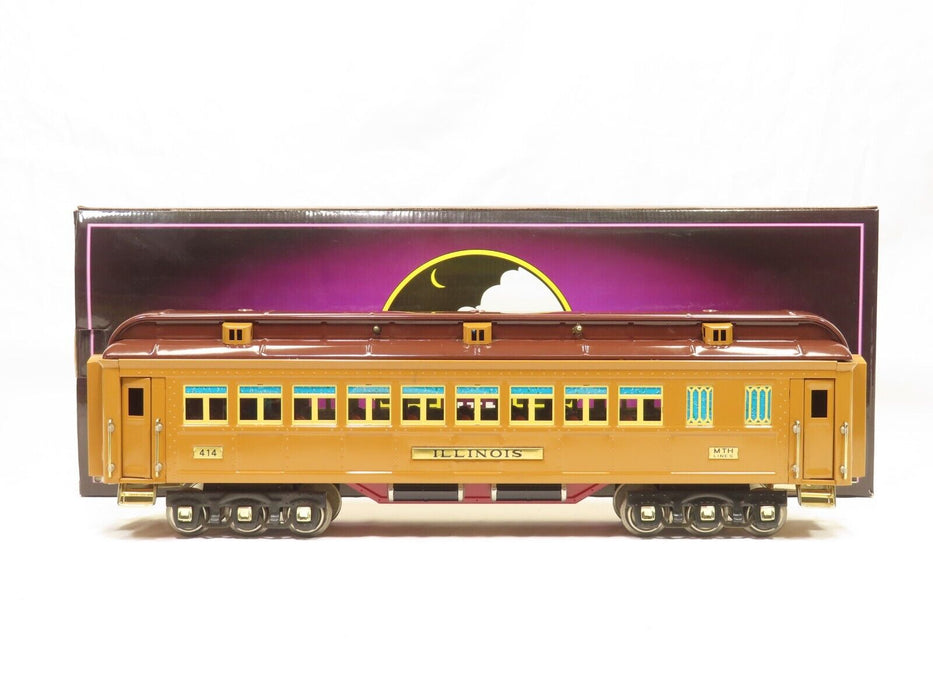 MTH 10-1136 Tinplate Traditions #414 State Car Coach Illinois Two Tone Brown LN