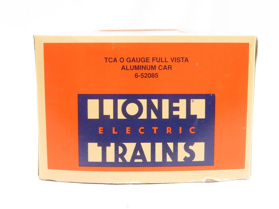 Lionel 6-52085 TCA Gull Vista Dome Aluminum Passenger Car NIB