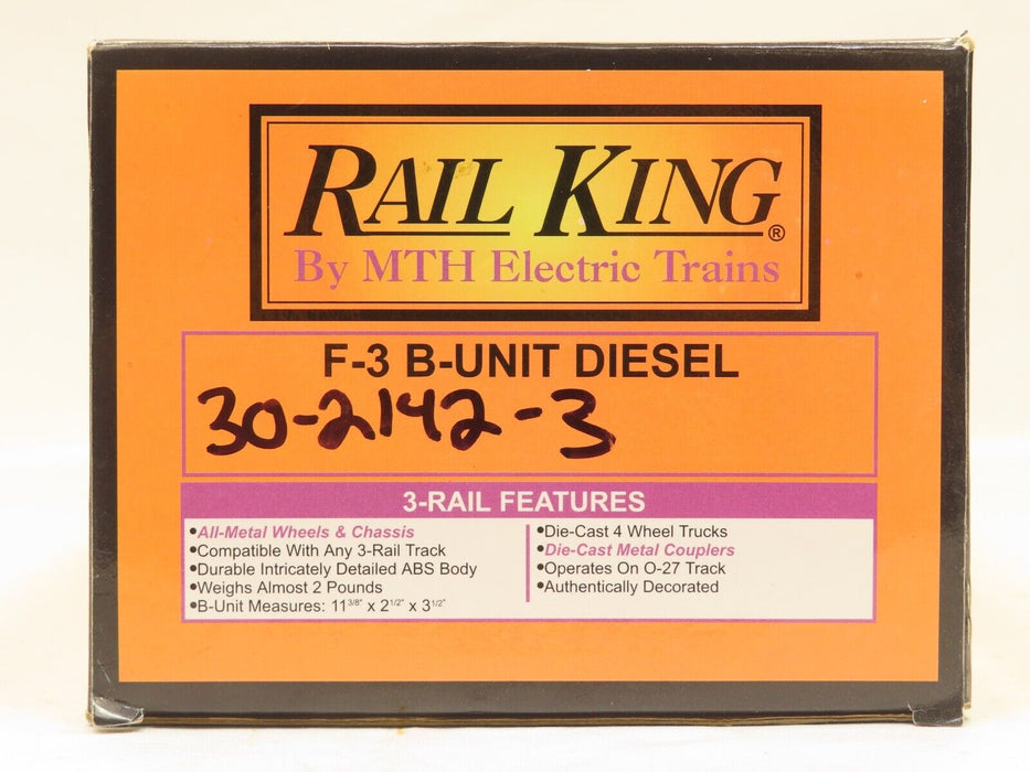 MTH 30-2142-3 Rail King F-3 B-Unit Diesel