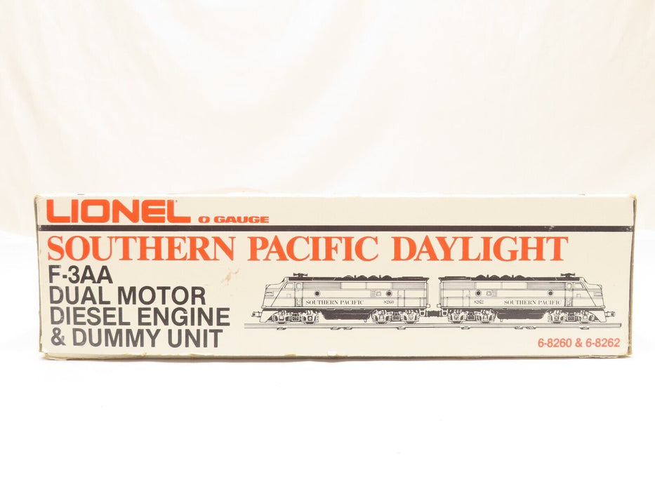 Lionel 6-8260 & 6-8262 Southern Pacific Daylight F-3AA Diesel & Dummy LN