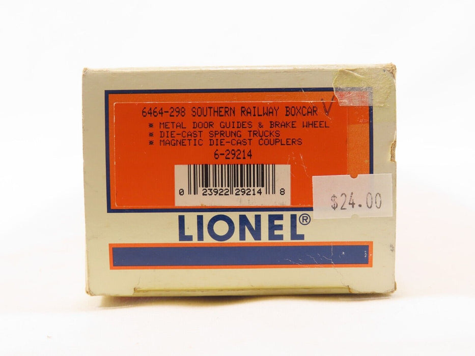 Lionel 6-29214 6464-298 Southern Railway Boxcar LN