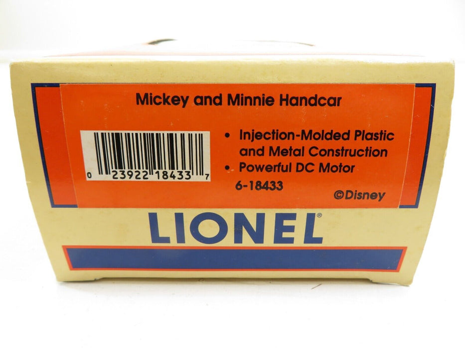 Lionel 6-18433 Mickey & Minnie Handcar LN