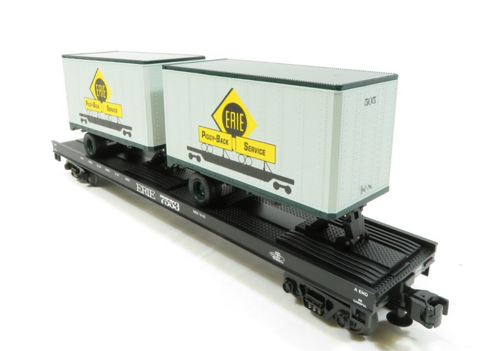 MTH 20-98179 Erie Flat Car w/Trailers NIB