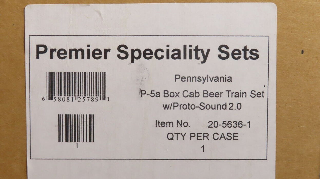 MTH 20-5636-1 Pennsylvania P-5a Box Cab Beer Train Set w/Protosound 2 LN
