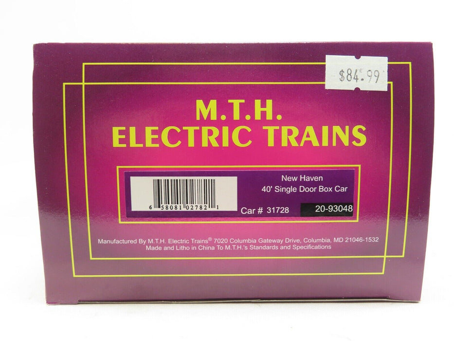 MTH 20-93048 New Haven 40' Single Door Box Car #31728 LN