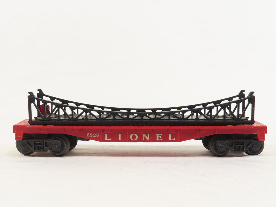 Lionel Postwar 6825 Flat Car w/ Trestle Bridge w/ob 6353 LN