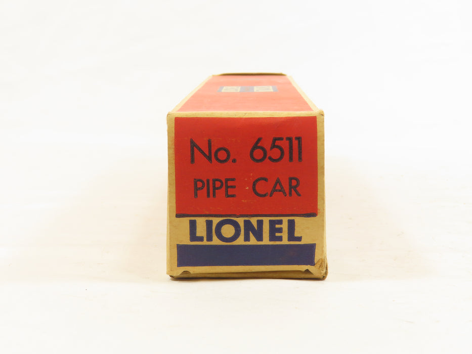 Lionel Postwar 6511 Pipe Car Brown w/OB 6362 LN