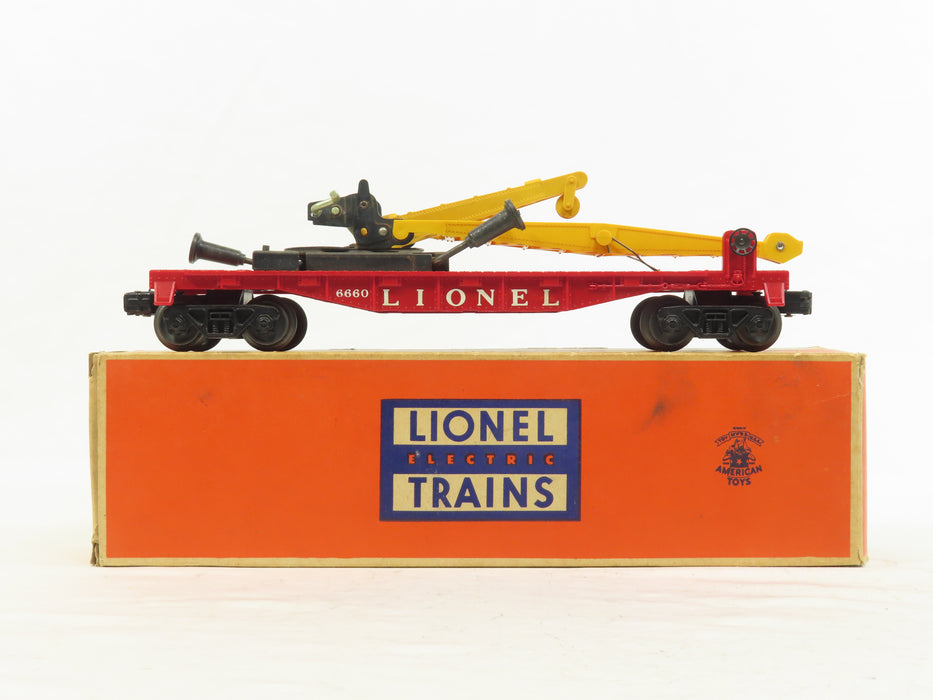 Lionel Postwar 6660 Boom Crane Car w/OB 6363 LN