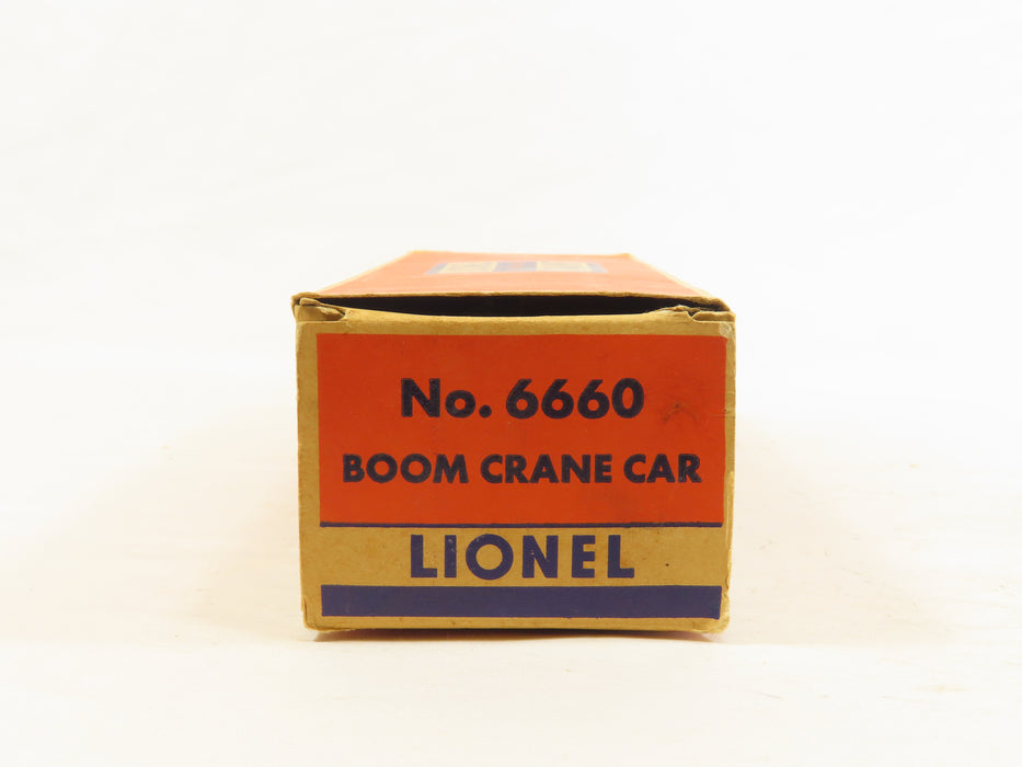 Lionel Postwar 6660 Boom Crane Car w/OB 6363 LN