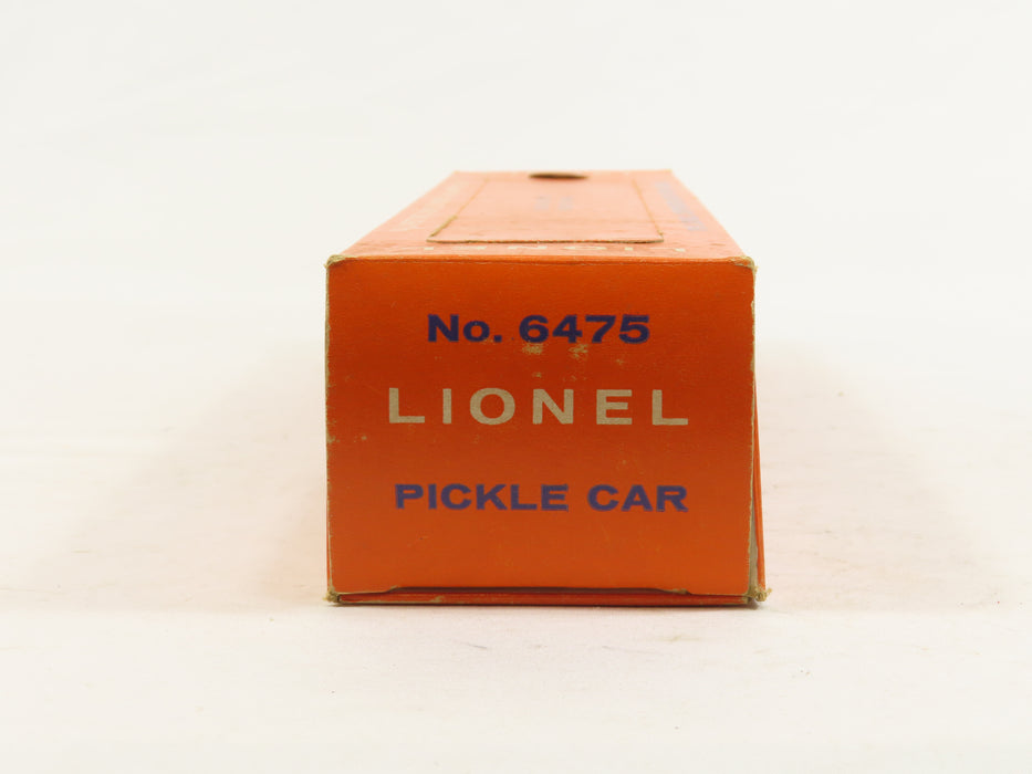 Lionel Postwar 6475 Pickle Car w/OB 6367 LN