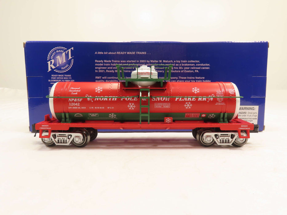 RMT 96850-73 North Pole & Snowflake O Gauge Tank Car Custom Run IN STOCK